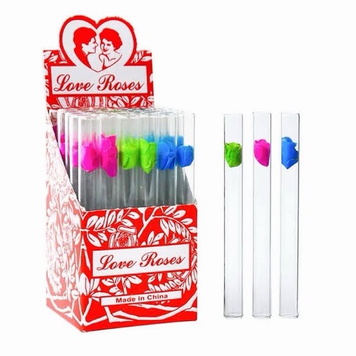 Love roses glass tubes - love,